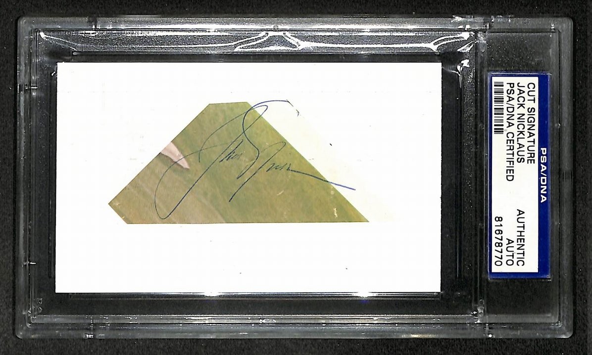 Jack Nicklaus Signed/Autographed Cut Signature Golf HOF PSA/DNA 210758