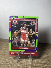 AJ JOHNSON RC 2024-25 Panini Haunted Hoops Slime #242 ROOKIE Wizards
