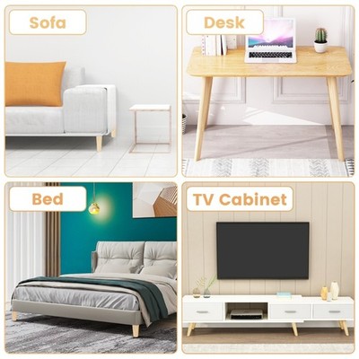 Scandinavian Style Wooden Cabinet Feet Durable Shockproof Design Easy installs