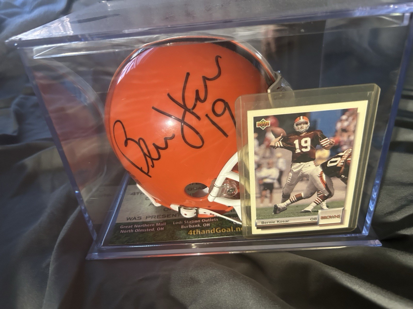 Bernie Kosar Autographed Signed Cleveland Browns Mini Helmet 