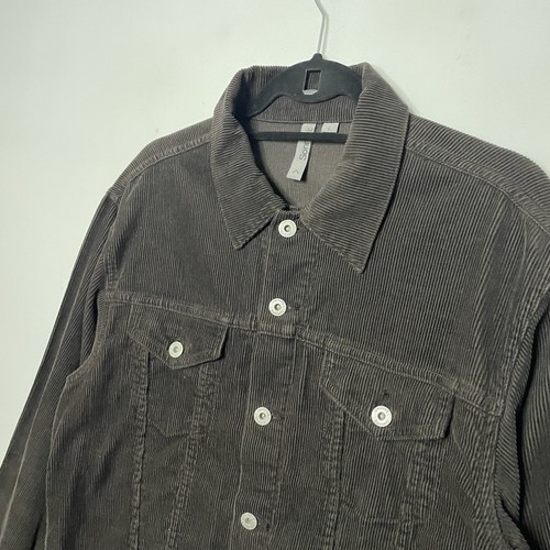 Sonneti Corduroy Jacket Size M/L Short Length Button Pockets Vintage Biker - Picture 2 of 12