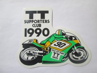 TT SUPPORTERS CLUB 1990 ORIGINAL STICKER