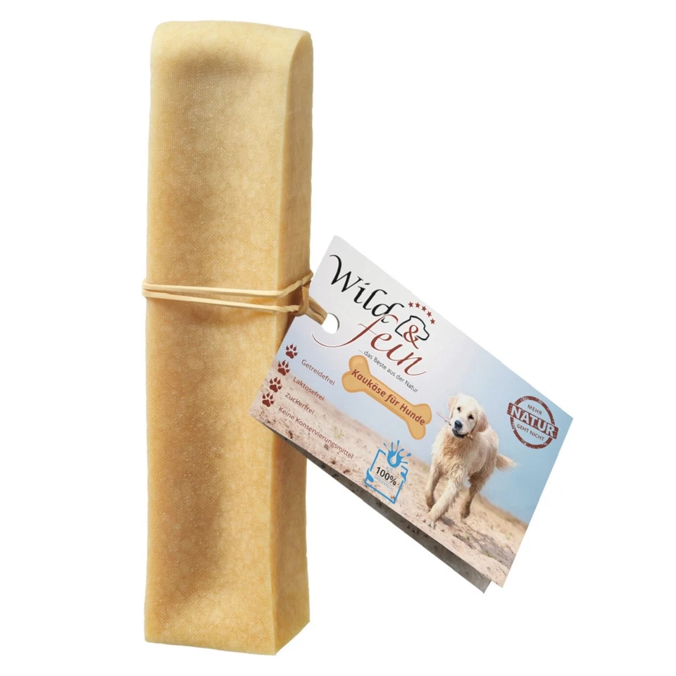 Wild & Fein Kaukäse für Hunde Kauartikel Hundekaustange Kaustick Leckerli
