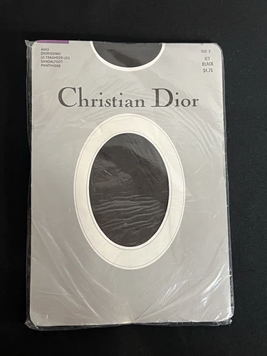 Culotte vintage Christian Dior Diorissimo noir de jais transparent contrôle top nylons 2