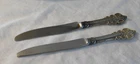Sterling Silver Dinner Knife Vintage Set of Two Knives 9.25 inch