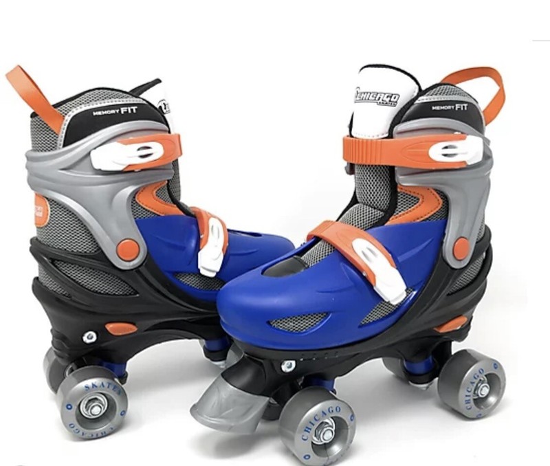 Blue Adjustable Junior Quad Roller Skates Blue Small (J10-J13) #