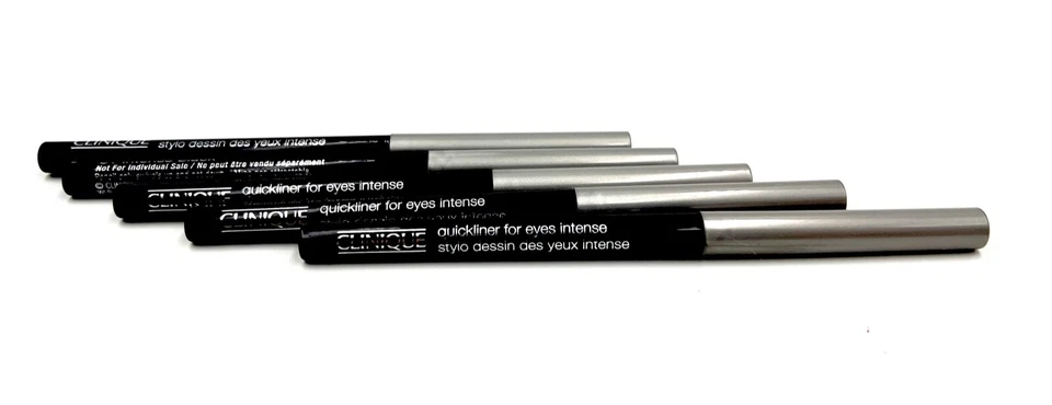 Lote de 5: Clinique Quickliner para ojos delineador de ojos intenso ~ 01 negro intenso Foto 4 de 4