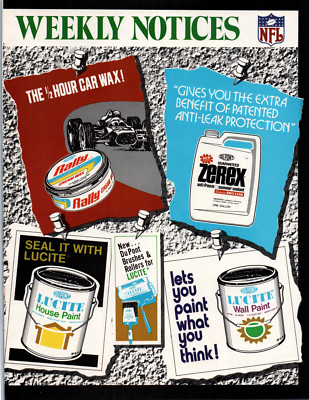 Lucite Wall Paint Rally Cream and Zerex Anti Freeze 1972 Vintage Color Print Ad