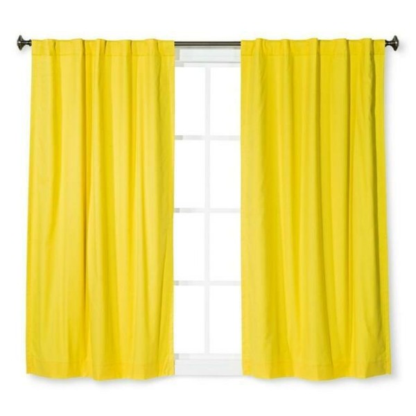 Pillowfort Twill Blackout Curtain Yellow 42" by 63" Washable Target 2
