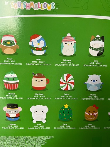 Select Your Favorite Squishmallows from 2024 Micromallow Holiday Advent Calendar - Picture 2 of 75