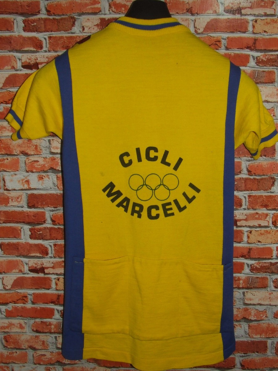 Maillot Cycliste Vintage Eroica – 80% Laine – Taille M – Années 70 Roma