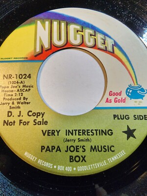 Papa Joe's Music Box : South Louisiana /Very Interesting 45 rpm PROMO VG+ F223