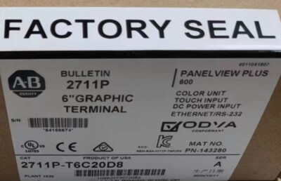 AB 2711P-T6C20D8 /A HMI PanelView Plus 6 600 6-in Color 2711PT6C20D8