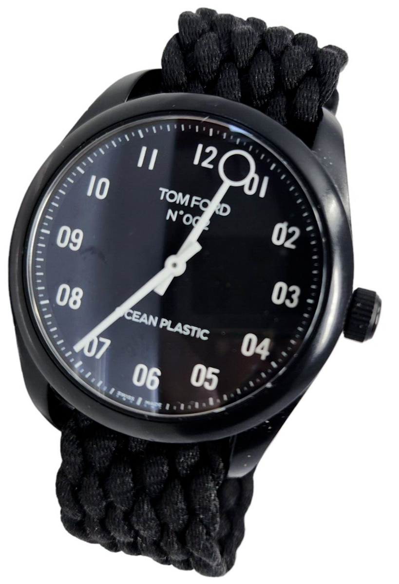 TOM FORD N 002 Ocean Plastic Timepiece Men's Black-Steel TOM FORD N 002 Ocean Plastic Timepiece Men's Black-Steel