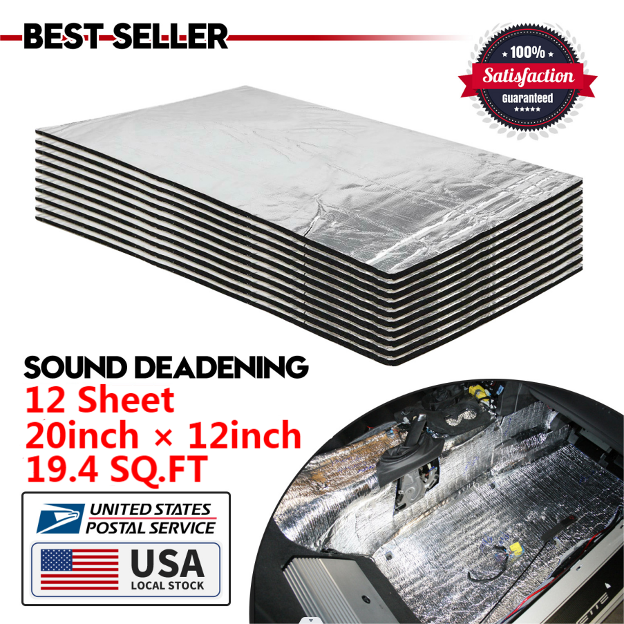 MGT Car Hood 20sqft Heat Insulation Sound Deadener Noise Deadener Mat