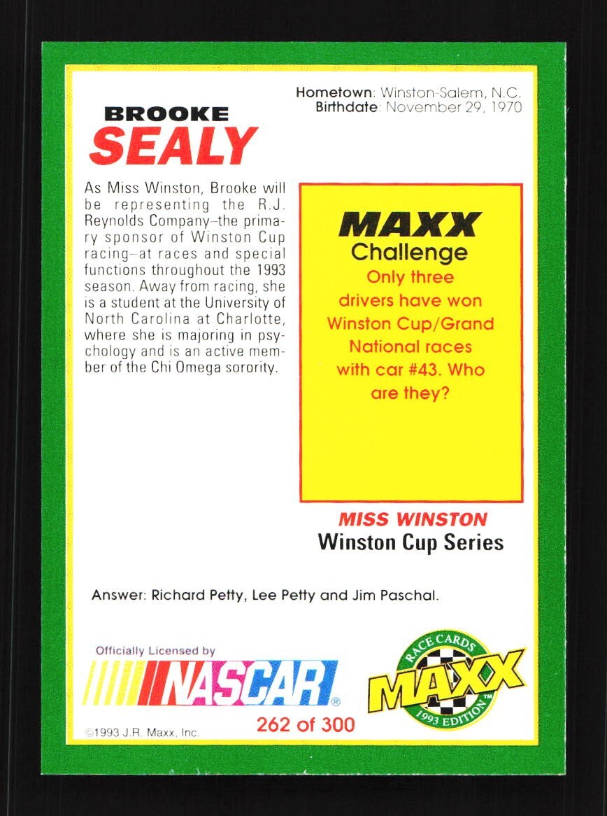 1993 Maxx - Brooke Sealey #262 (RC) for sale online | eBay 1993 Maxx - Brooke Sealey #262 (RC) for sale online | eBay