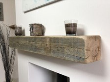 15X15CM SOLID OAK BEAM FLOATING FIREPLACE MANTEL BARN STYLE-RANGE OF SIZES