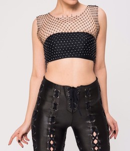 fishnet diamante top