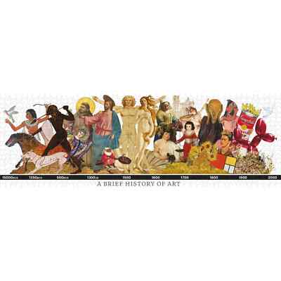 BRIEF HISTORY OF ART Puzzle 1000 Piece Timeline Poster Low Glare 36'' SEALED NEW