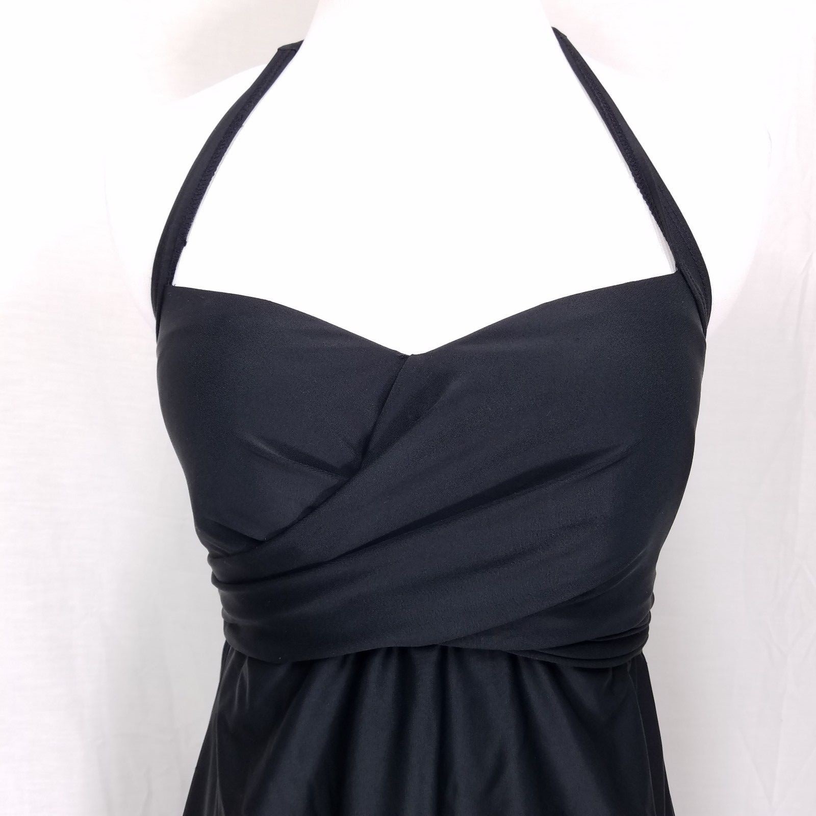Women's Merona Halter Swim Dress 1 Piece Size Small Black New A1P | eBay