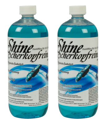2x 1 Liter Scherkopfreiniger für Philips Rasierer Jet Clean System