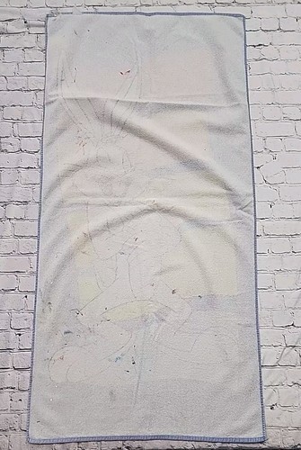 Vintage 90s NFL Looney Tunes Bugs Bunny Beach Pool Towel - Picture 3 of 4