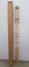 LSP 53¼" X 3" SOLID POPLAR STARTING NEWEL STAIR RAIL POST BALUSTER **NIB**