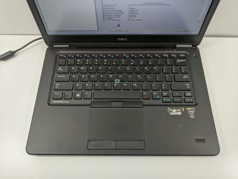 Dell Latitude E7450 Intel Core i5-5300U 4GB RAM 2.30GHz - 14" - Image 3 of 4