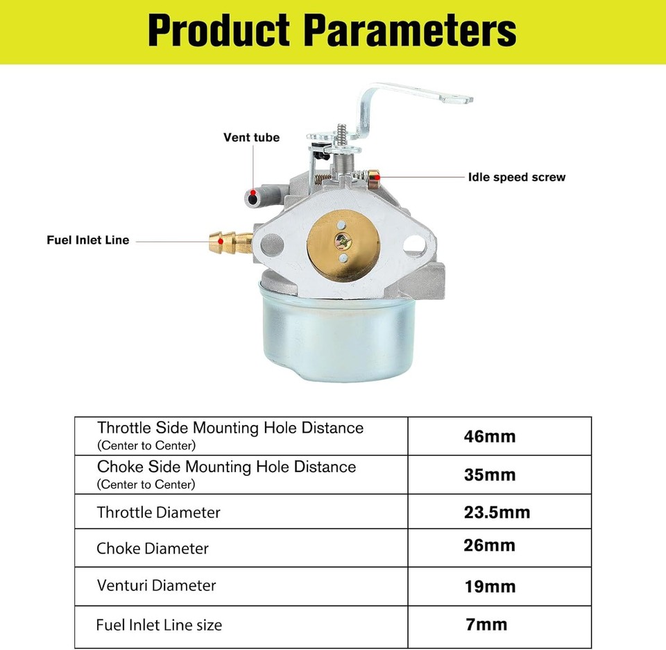 Bộ Chế Hòa Khí Carb Cho Động Cơ Máy Phát Điện Tecumseh 640152a Hm80 Hm90 Hm100 8 - Foto 11