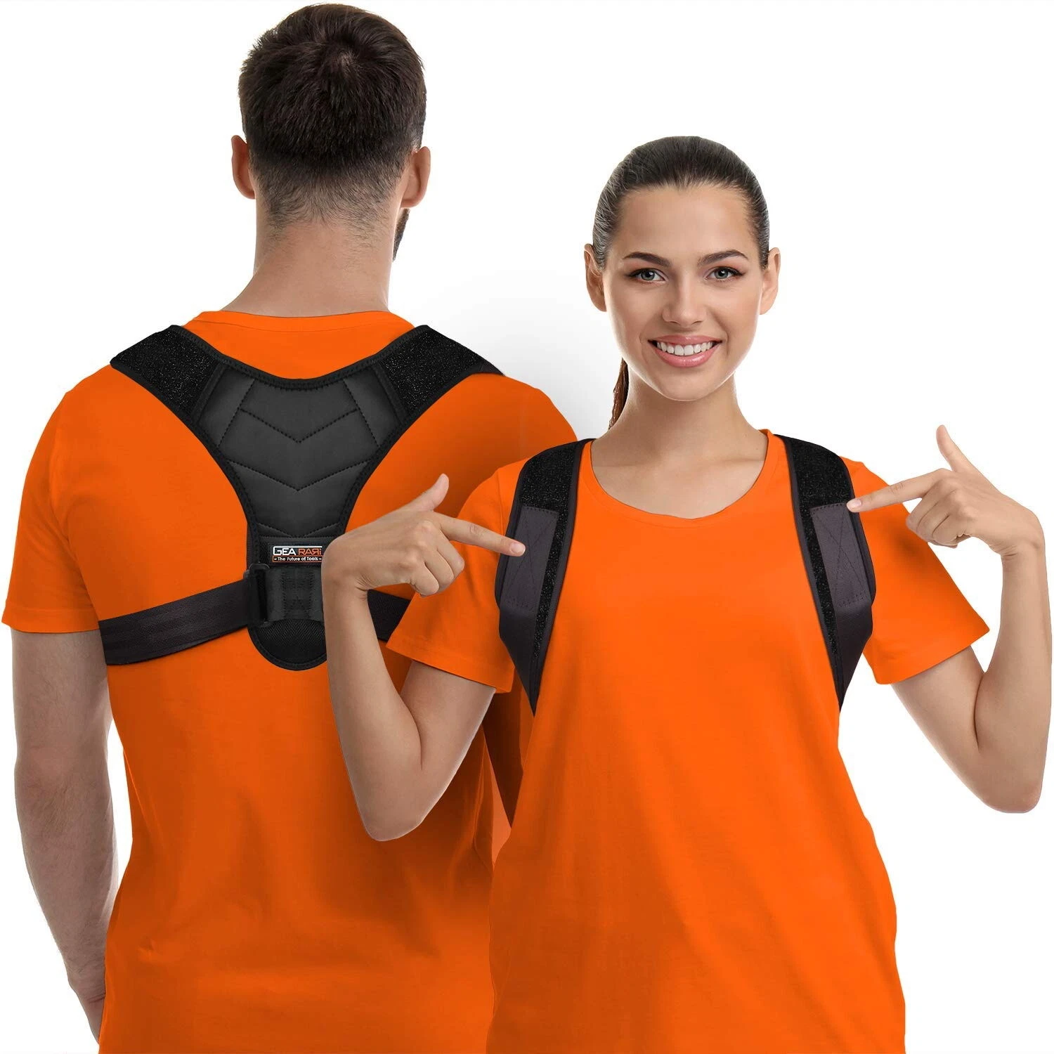 Posture Corrector Back Pain Straightener Brace Lumbar Neck Shoulder Spine Unisex
