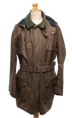 Vintage Belstaff Wachs Mantel mit Gürtel Kapuze Hergestellt IN