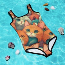Cute cat All-Over Print Kids Swimsuit