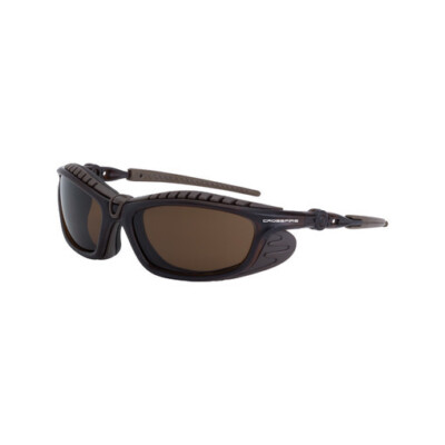 Crossfire Eclipse 26116AF Safety Glasse Crystal Brown Anti-Fog Lens w/ Foam Line