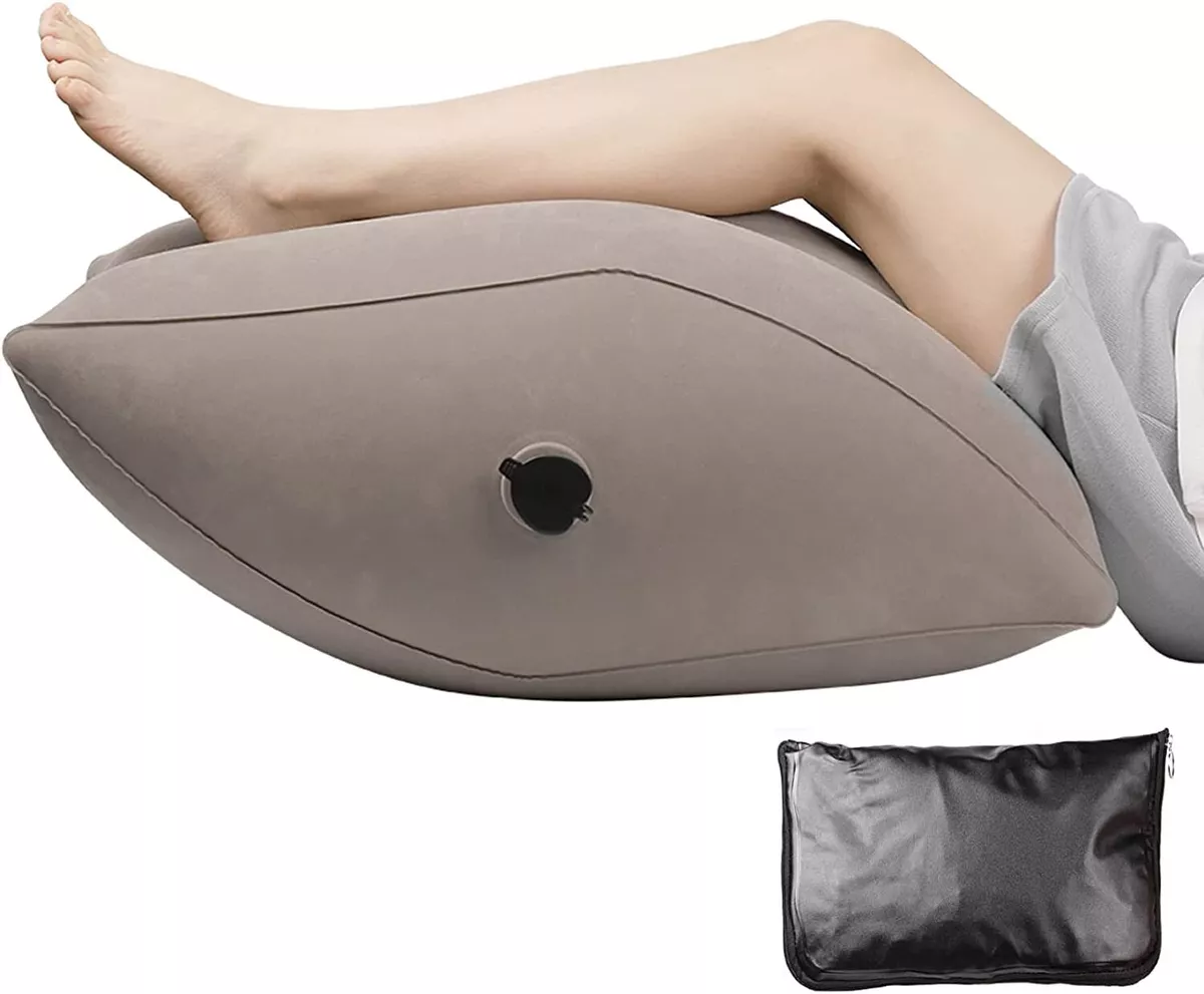 Wedge Pillow for Sleeping - Inflatable Leg Elevation Pillow for