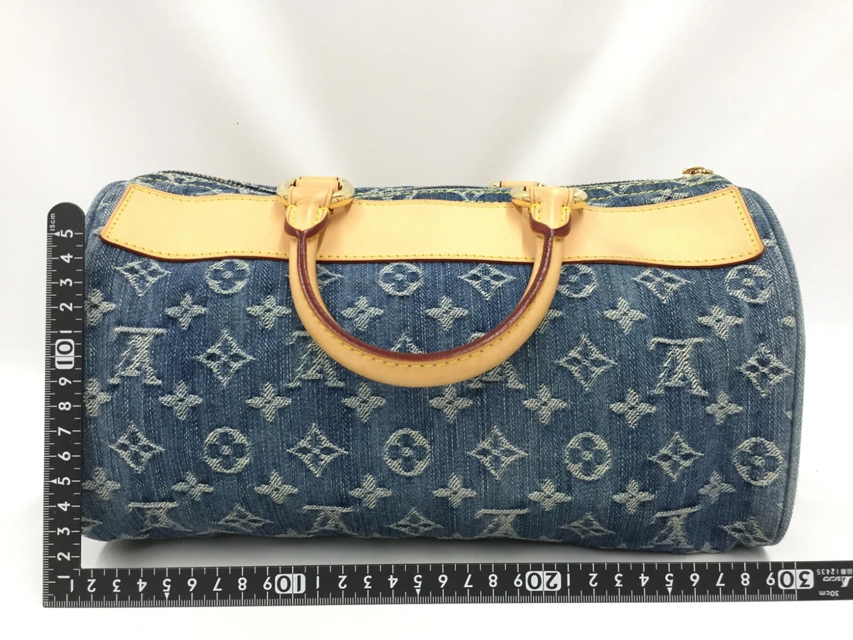 Louis Vuitton Green Monogram Denim Neo Speedy 30 Top Handle Bag