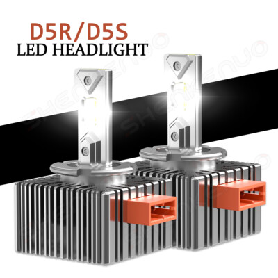 D5S Led Bulbs 6000K bright White Replace Low/High Beam Headlight 2pcs