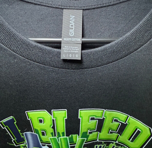 Seattle Seahawks T-Shirt-I Bleed Blue & Green - Picture 3 of 4