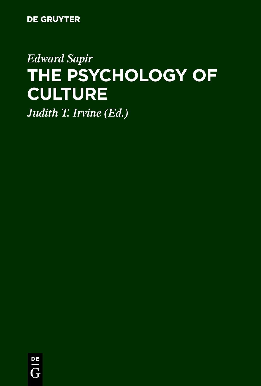 Thumbnail - Edward Sapir | The Psychology Of Culture | Buch | Englisch (2002) |