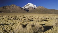 Landscape nature mountains bolivia snow valley plants Custom Gaming Mat Desk
