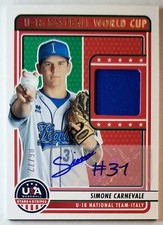 2023 Panini USA Stars & Stripes Simone Carnevale Auto Jersey /72 Italy #U18-SC