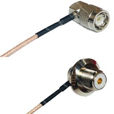 RG316 TNC Male Angle to UHF Female Angle Bulkhead RF Cable FAST-SHIP LOT