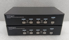 Lot Of 2 StarTech 4-Port DVI USB KVM Switch w/ Audio USB 2.0 Hub No AC 99