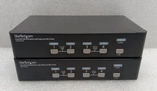Lot Of 2 StarTech 4-Port DVI USB KVM Switch w/ Audio & USB 2.0 Hub [No AC] #99