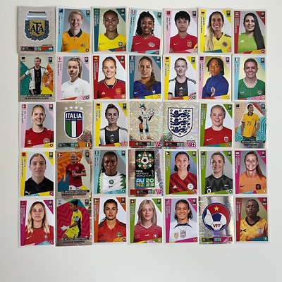 Panini FIFA Frauen WM 2023 Women's World Cup 50 verschiedene Sticker mit Glitzer