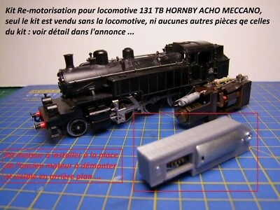 HOBRICOLETRAINMODELISME Kit Motorisation locomotive àvapeur 131TB42 HORNBY ACHO MECCANO en Zamac HO