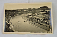 alte Postkarte Sächsische Schweiz Elbtal bei Rathen Elbe Dampfer 8472