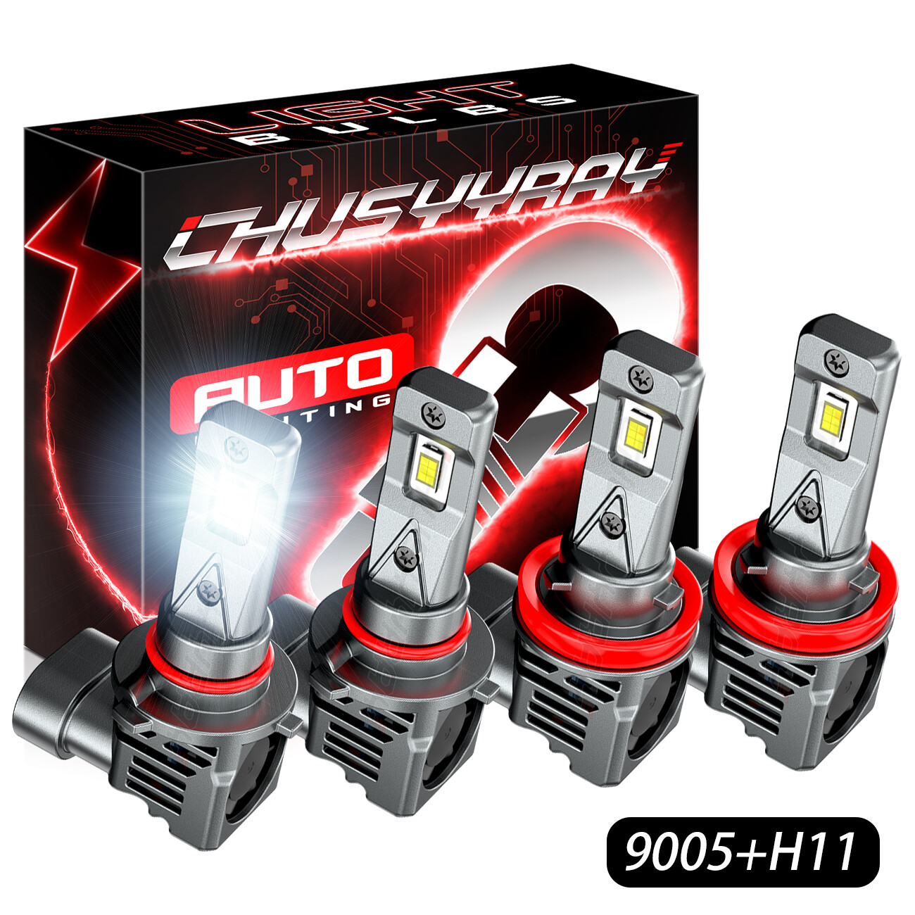 For 2007-2014 Tahoe Suburban Xenon White LED 9005+H11 Hi/Low Beam Bulbs Combo