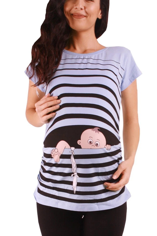Lustige Umstandsmode T-Shirt Sweatshirt Schwangerschaft Baby Flucht Mama MMC - Bild 2 von 4