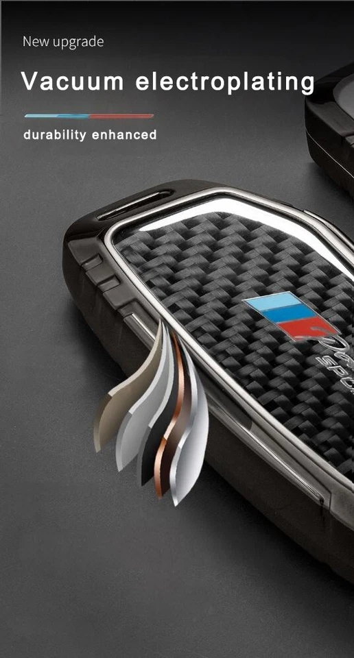 Funda Carcasa Llave Metal Fibra Carbono Para Mercedes Benz B C E S M CLK CLS AMG Foto 2 de 4