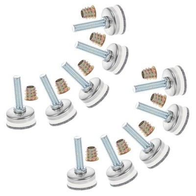 10 Sets Adjustable Leg Riser for Furniture Feet Levelers Heavy Duty